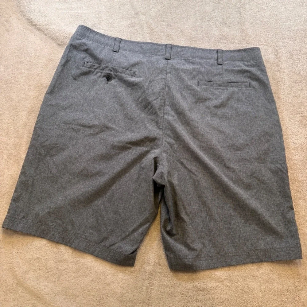 Ben Hogan Golf Shorts Mens Gray Heather Performance Stretch‎ Flat Front Sz 42